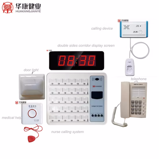 Lit d'hôpital direct d'usine, fabricant, système d'appel d'infirmière de sécurité mobile silencieux à Double balançoire avec prix de gros